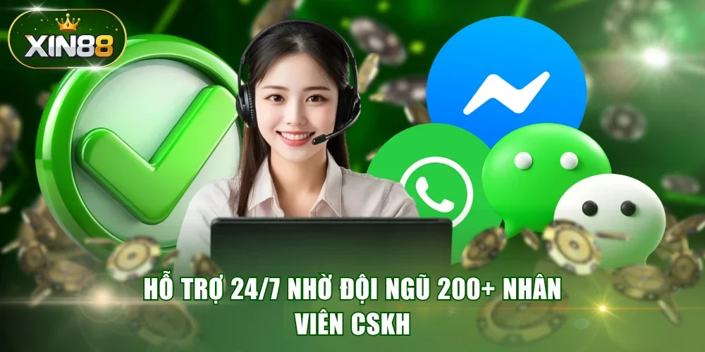 Hỗ trợ 24/7 nhờ đội ngũ 200+ nhân viên CSKH