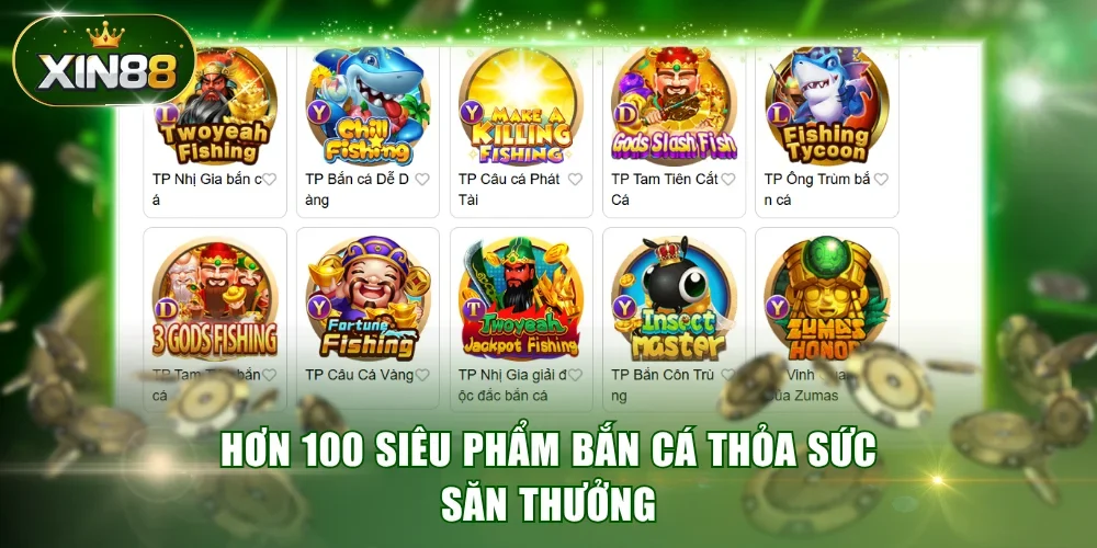 Hơn 100 siêu phẩm bắn cá thỏa sức săn thưởng