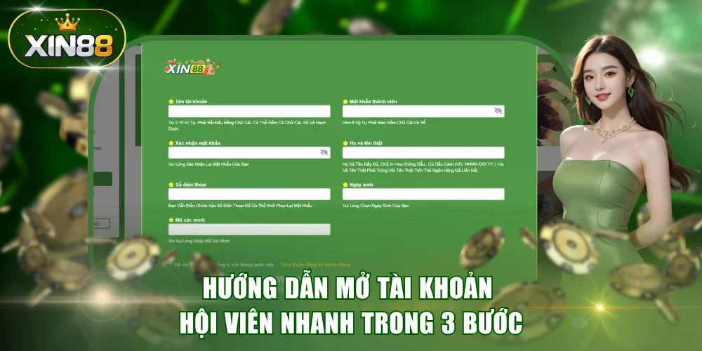 Hướng dẫn mở tài khoản hội viên nhanh trong 3 bước